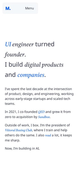 Marius Bălaj Mobile Preview