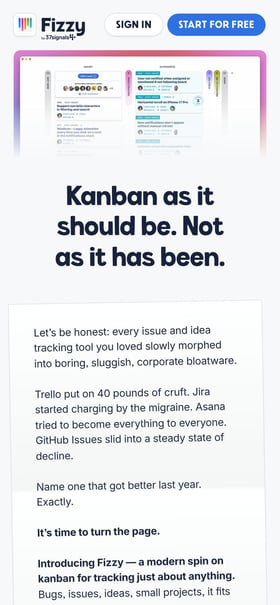 Fizzy Mobile Preview