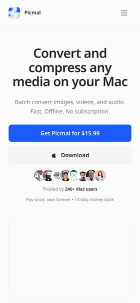 Picmal Mobile Preview