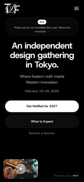 Tokyo Design Forum 2026 Mobile Preview