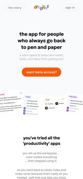 Droplist Mobile Preview