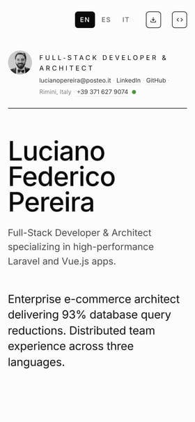 Luciano Pereira Mobile Preview