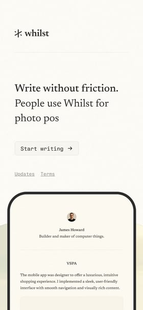 Whilst Mobile Preview