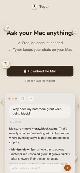 Typer Mobile Preview