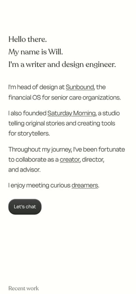 Will Lenzen Mobile Preview