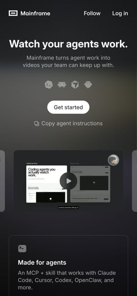 Mainframe Mobile Preview