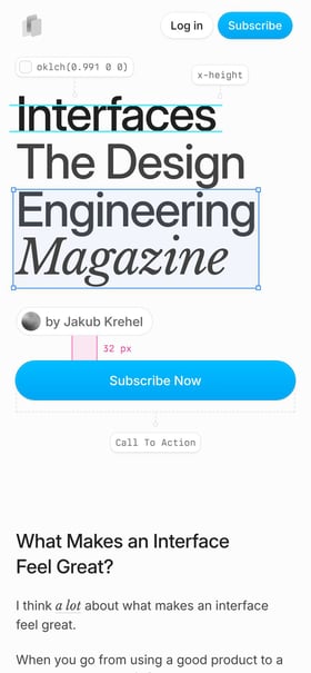 Interfaces Magazine Mobile Preview