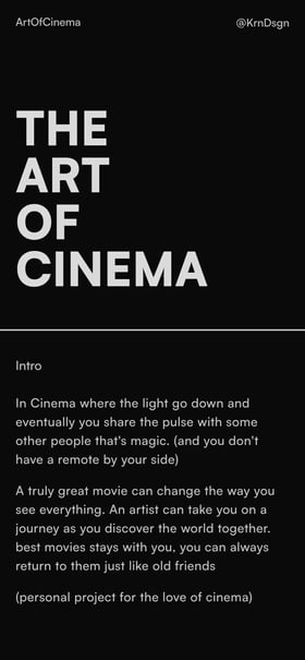 TheArtOfCinema Mobile Preview