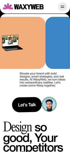 WaxyWeb Mobile Preview