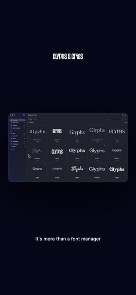 Glyphs & Grids Mobile Preview