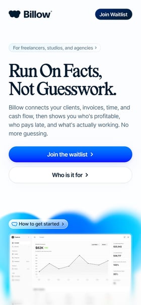 Billow Mobile Preview