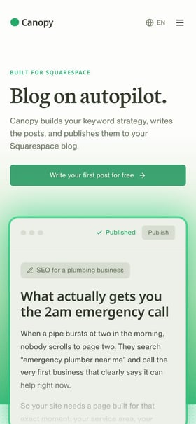 Canopy Mobile Preview