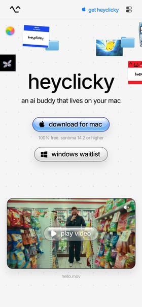 heyclicky Mobile Preview