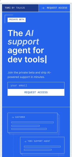 Tori by TalkJS Mobile Preview