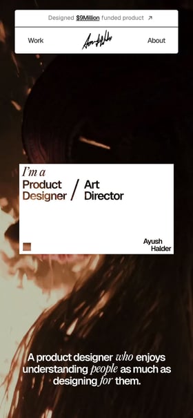 Ayush Halder Portfolio Mobile Preview