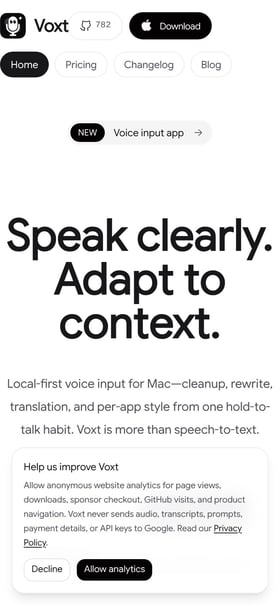Voxt Mobile Preview
