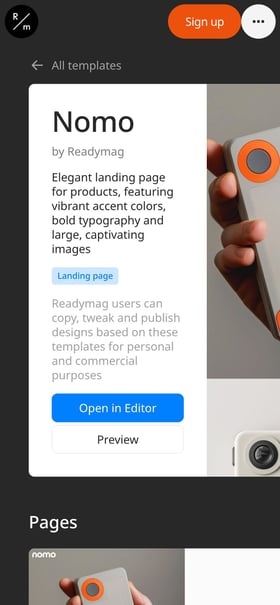Nomo Mobile Preview
