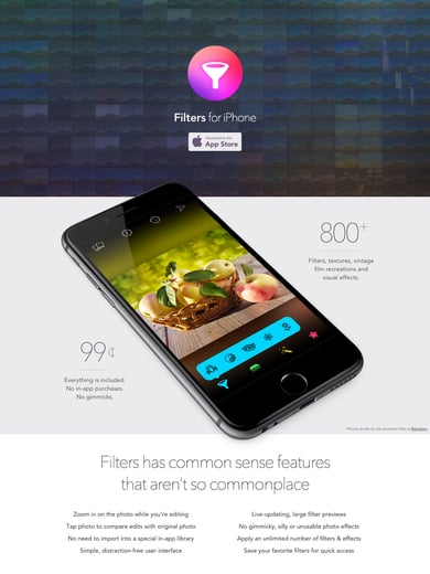 Filters for iPhone Thumbnail Preview