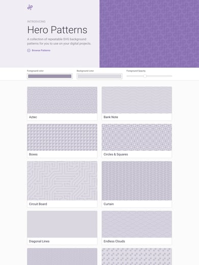 Hero Patterns Thumbnail Preview
