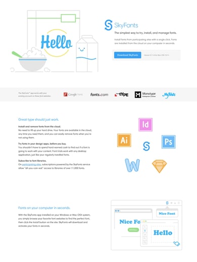 SkyFonts Thumbnail Preview