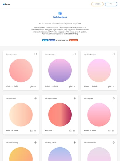 WebGradients Thumbnail Preview