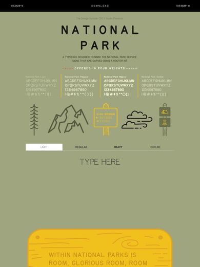 National Park Typeface Thumbnail Preview