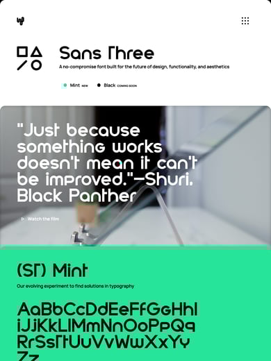 Sans Three Typeface Thumbnail Preview