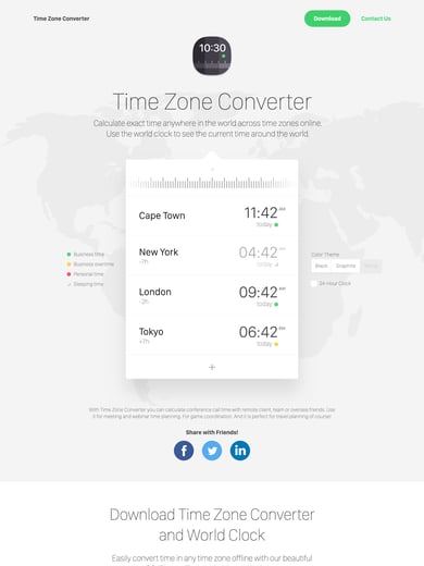 Time Zone Converter Thumbnail Preview
