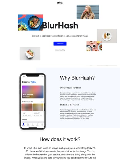 BlurHash Thumbnail Preview