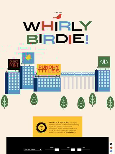 Whirly Birdie Variable Font Thumbnail Preview