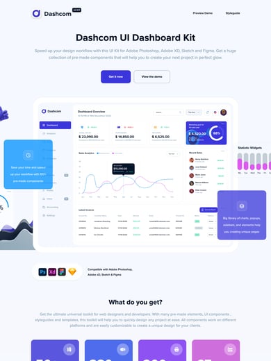 Dashcom UI kit Thumbnail Preview
