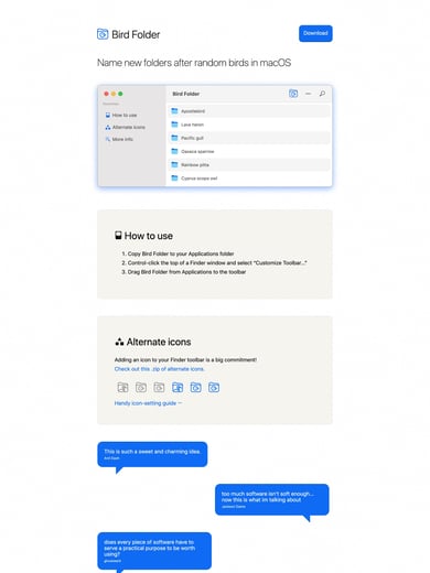 Bird Folder Thumbnail Preview