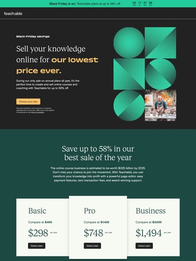 Teachable Black Friday Thumbnail Preview