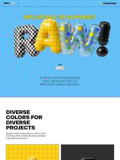 Inflatable 3D Alphabet Thumbnail Preview