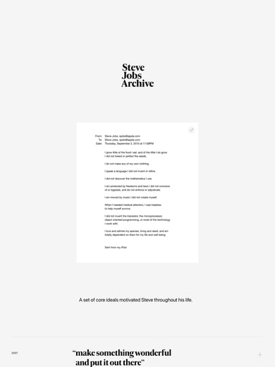 The Steve Jobs Archive Thumbnail Preview