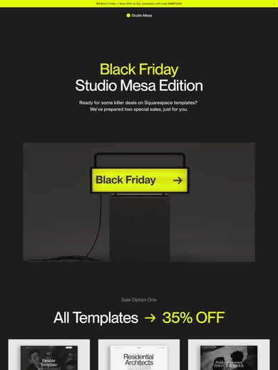 Studio Mesa Black Friday Thumbnail Preview