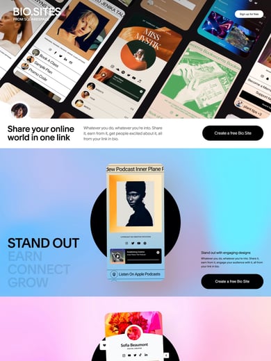 Bio Sites Thumbnail Preview