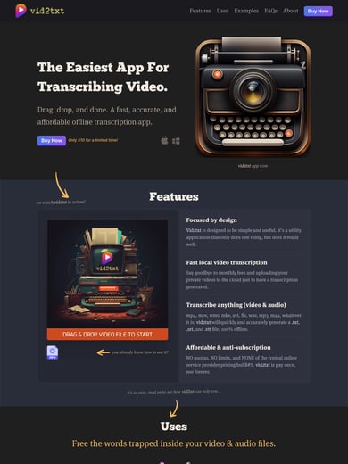 Vid2txt Thumbnail Preview