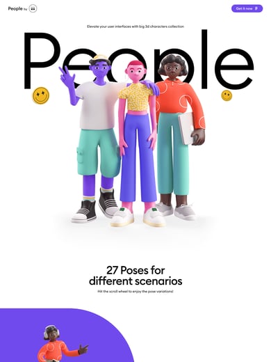 People 3D Characters Thumbnail Preview