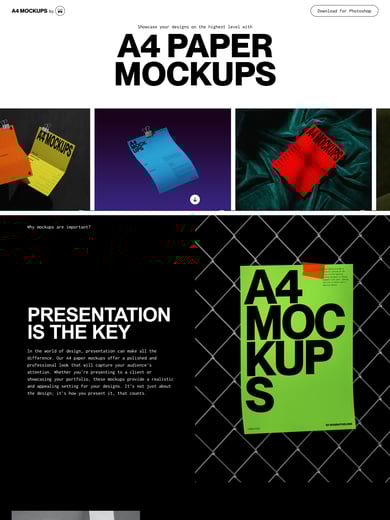 A4 Paper Mockups Thumbnail Preview