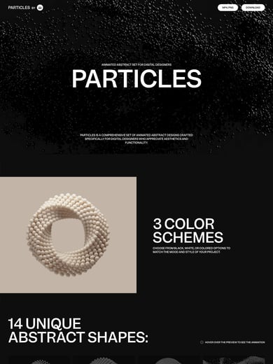 Particles 3D Animation Set Thumbnail Preview