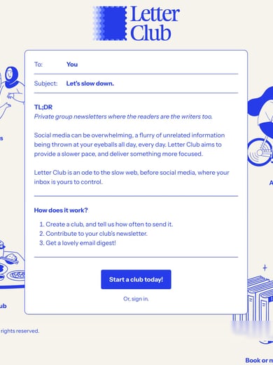 Letter Club Thumbnail Preview