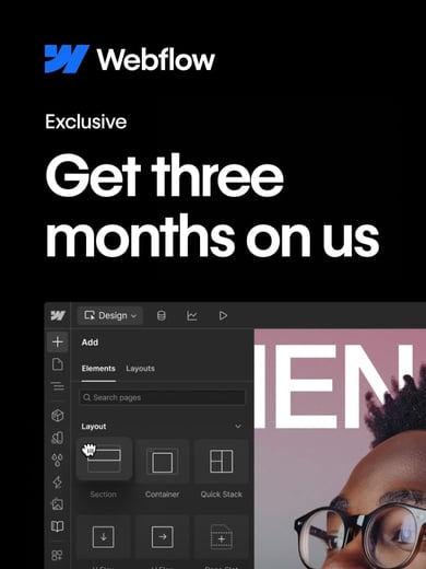 Webflow exclusive offer: claim 25% off