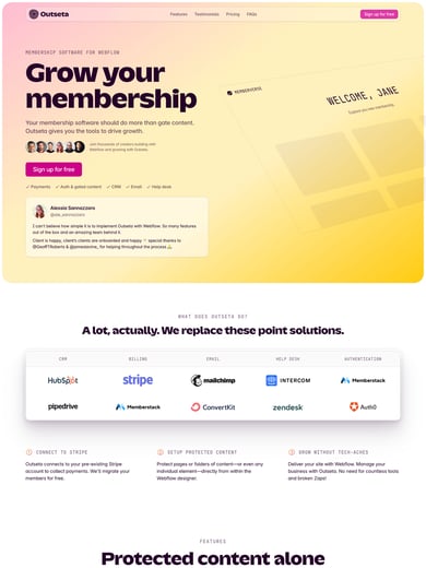 Outseta – Memberstack alternative Thumbnail Preview