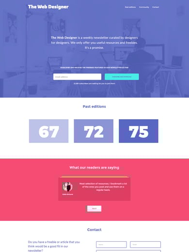 The Web Designer Newsletter Thumbnail Preview