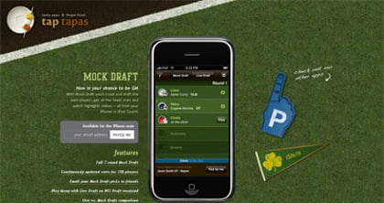 Mock Draft iPhone App Thumbnail Preview