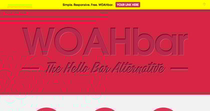 WOAHbar – the hellobar alternative Thumbnail Preview
