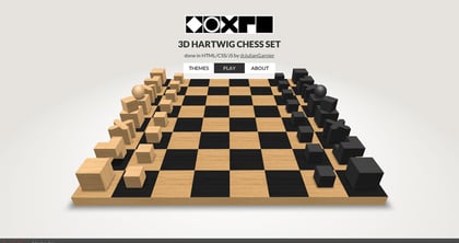 3D CSS Hartwig chess set Thumbnail Preview