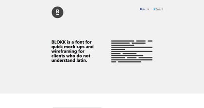 BLOKK font Thumbnail Preview