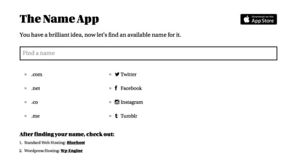 The Name App Thumbnail Preview
